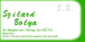 szilard bolya business card